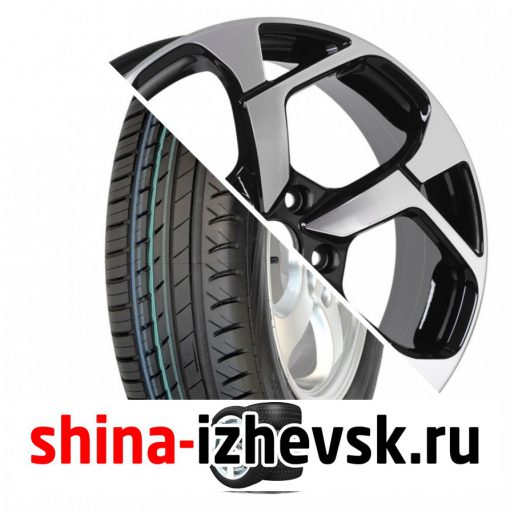 Колесо в сборе Viatti Strada (V-130) 215/55 R17 V 94 + RST R067 7xR17 5×114.3 ET47 DIA66.1 Черный с алмазной проточкой в Ижевске
